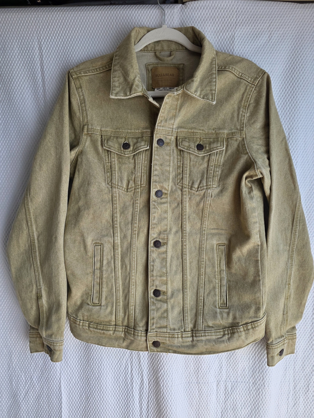 Pull&Bear Men's Light Tan Denim Jacket